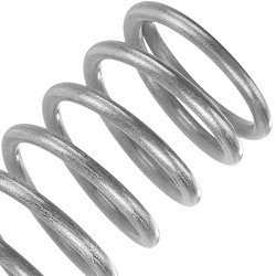 SPEC® C0600-072-2500-M Compression Spring, 0.46 in Inside Dia, 0.6 in Outside Dia, 1.83 in Wire, 2.5 in Overall Length, Carbon Steel